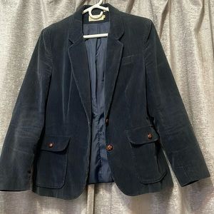 Dark blue corduroy blazer w/elbowpads